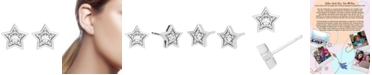 Girl Up Collection Diamond 1/20 ct. t.w. Star Stud Earring in Sterling Silver